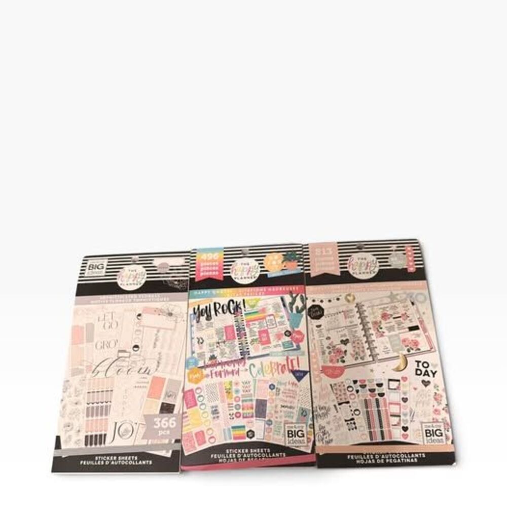 Lot of 3 The Happy Planner Sticker Value Packs